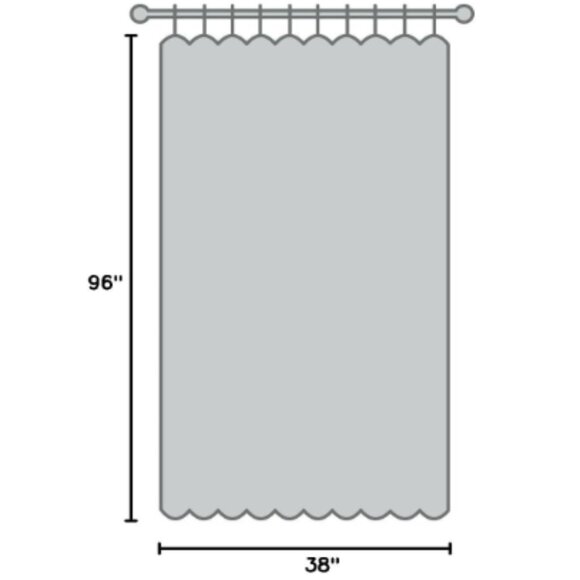 Jinchan Curtain Panels Green Linen Textured Curtains 38x 96 Rod Pocket Drapes - Picture 3 of 11